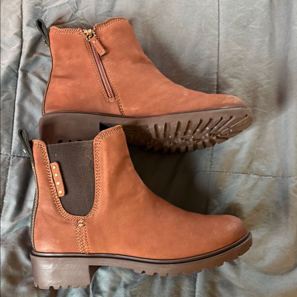 Cobb Hill Brown Ankle Booties with Comfort Fit